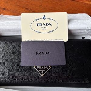 Prada Nero Saffiano Leather Wallet